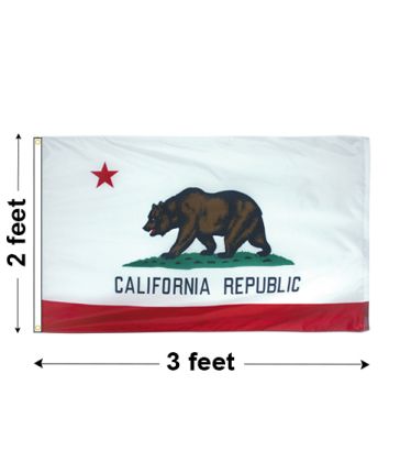 2'x3' California Nylon Outdoor Flag